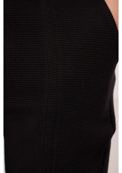 Siyah Pamuklu Yumuşak Dokulu Standart Fit Basic Erkek Çocuk Şort - 11289 modelleri