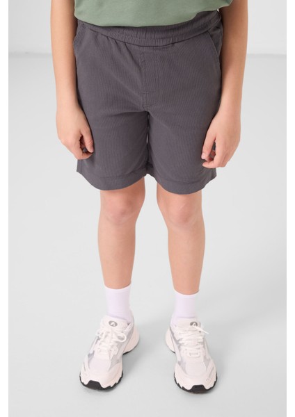 Açık Yeşil-Antrasit Pamuklu Oversize Fit Dokuma Hafif Esnek Chino Erkek Çocuk Şort Takım - 11279 fiyatları