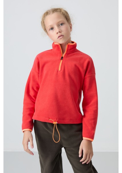 Fiesta Kalın Yumuşak Dokulu Standart Fit Nakışlı Polar Kız Çocuk Sweatshirt - 75151 fiyatları