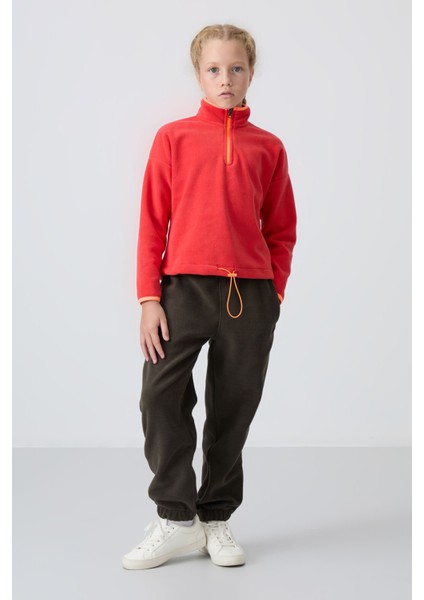 Fiesta Kalın Yumuşak Dokulu Standart Fit Nakışlı Polar Kız Çocuk Sweatshirt - 75151 fırsatları