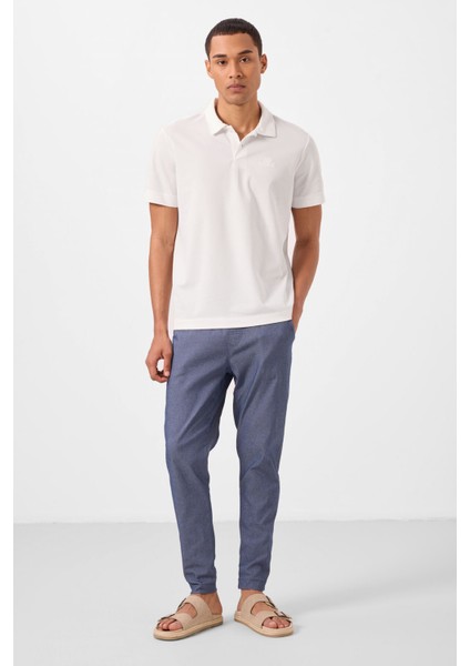 Kot Lacivert Standart Fit Dokuma Hafif Esnek Chino Erkek Pantolon - 82180