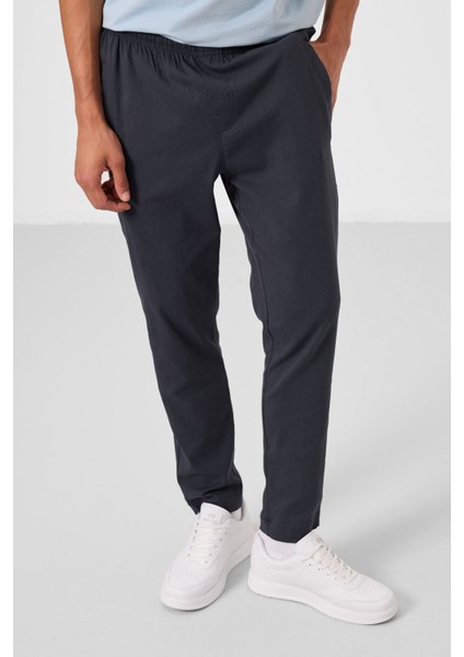 Gri Standart Fit Dokuma Hafif Esnek Chino Erkek Pantolon - 82179 modelleri