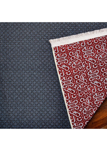 Geometrik Kırmızı Pamuk Dikdörtgen Modern Desenli Pamuk Makinada Yıkanabilir Hav Toz Vermez Leke Tutmayan Kaymaz Taban Dijital Makine Baskı Salon Yolluk Mutfak Halı indirimleri