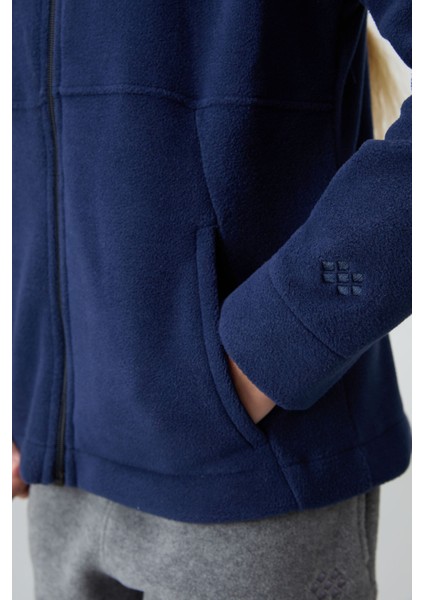 İndigo Kalın Yumuşak Dokulu Standart Fit Nakışlı Polar Kız Çocuk Sweatshirt - 75152 modelleri