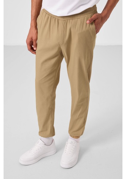 Koyu Bej Standart Fit Dokuma Hafif Esnek Chino Erkek Pantolon - 82176 fiyatları