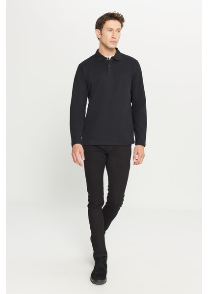 Pamuklu Standart Fit Normal Kesim Polo Yaka Sweatshirt fiyatları