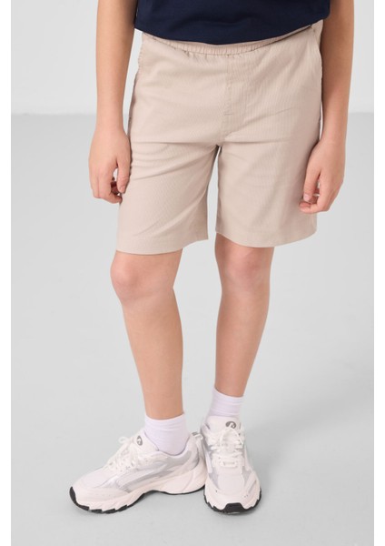 Lacivert-Taş Pamuklu Oversize Fit Dokuma Hafif Esnek Chino Erkek Çocuk Şort Takım - 11279 fiyatları