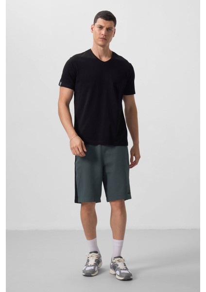 Standart Fit Basic V Yaka 3lü Paket Siyah Erkek T-Shirt 87912 fırsatları