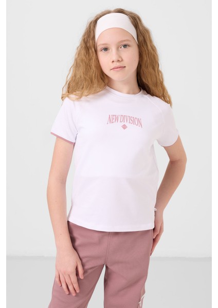 Beyaz-Gül Kurusu O Yaka Baskılı Lastik Paça Kargo Cepli Kız Çocuk Eşofman Takım - 75173 indirimleri