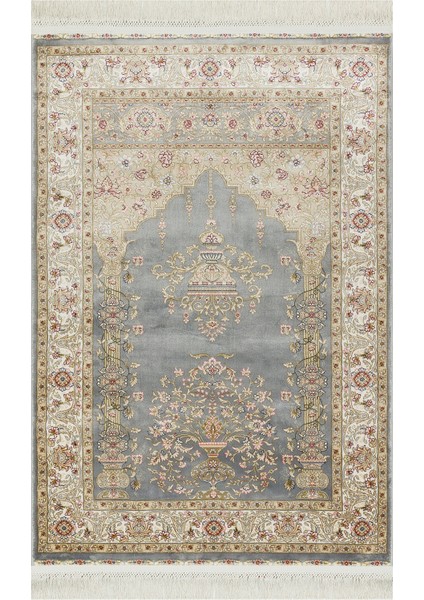 Shuksan Çerçeveli Kırmızı Viskon Dikdörtgen Modern Desenli Akrilik Hav Vermeyen Leke Tutmayan Kolay Temizlenen Yumuşak Makine Salon Yolluk Mutfak Halı