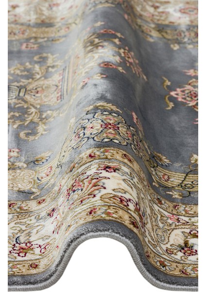 Shuksan Çerçeveli Kırmızı Viskon Dikdörtgen Modern Desenli Akrilik Hav Vermeyen Leke Tutmayan Kolay Temizlenen Yumuşak Makine Salon Yolluk Mutfak Halı modelleri