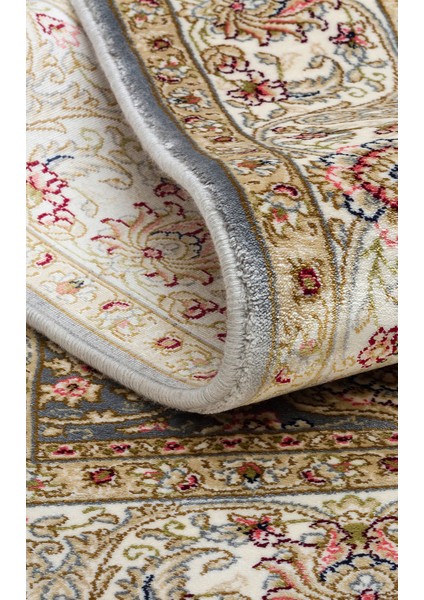 Shuksan Çerçeveli Kırmızı Viskon Dikdörtgen Modern Desenli Akrilik Hav Vermeyen Leke Tutmayan Kolay Temizlenen Yumuşak Makine Salon Yolluk Mutfak Halı