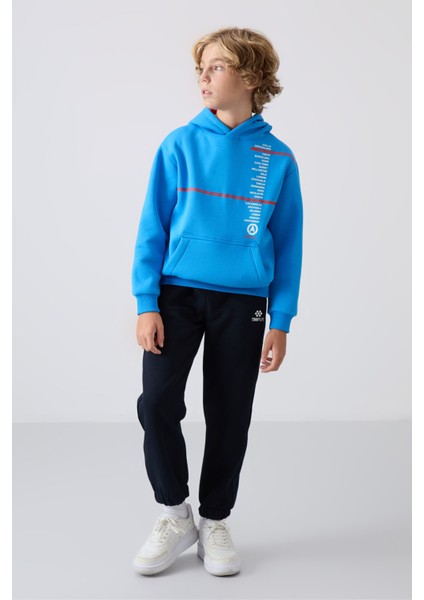 Saks Pamuklu Kalın İçi Tüylü Yumuşak Dokulu Standart Fit Baskılı Erkek Çocuk Sweatshirt - 11239 fiyatları