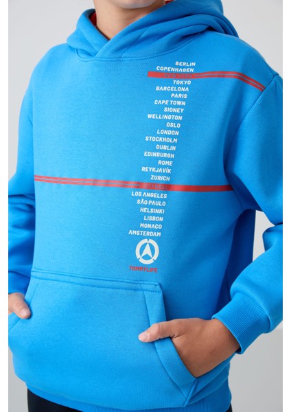 Saks Pamuklu Kalın İçi Tüylü Yumuşak Dokulu Standart Fit Baskılı Erkek Çocuk Sweatshirt - 11239 modelleri