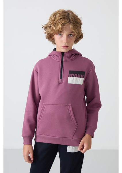 Tommy Life Soft Vişne-Lacivert Pamuklu Kalın Içi Tüylü Yumuşak Dokulu Standart Fit Nakışlı Erkek Çocuk eşofman takım - 11255 fiyatları