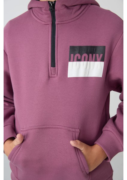 Tommy Life Soft Vişne-Lacivert Pamuklu Kalın Içi Tüylü Yumuşak Dokulu Standart Fit Nakışlı Erkek Çocuk eşofman takım - 11255 indirimleri