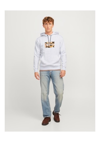 Jack Jones Erkek Gri Jorvesterbro Newton Sweat 12266801G indirimleri