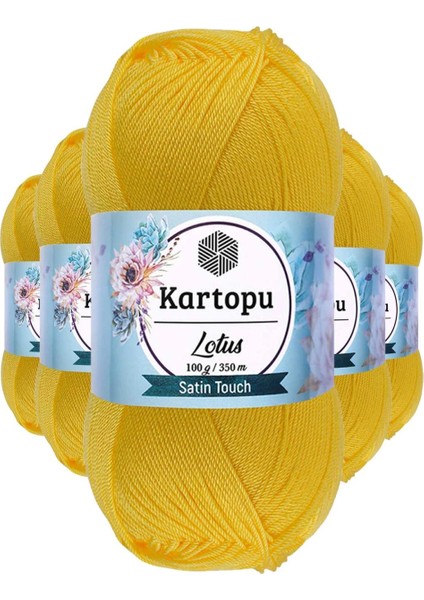 5 Adet Lotus Bikini Büstiyer Bluz Örgü Ipi K323 Civciv Sarı