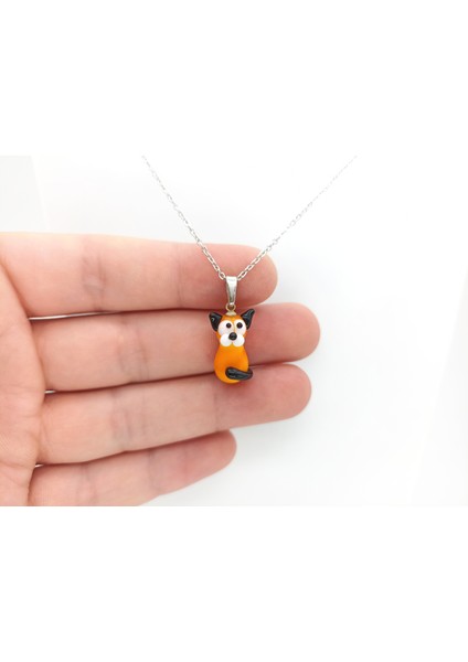 Kedi Kolye Murano Cam El Yapımı