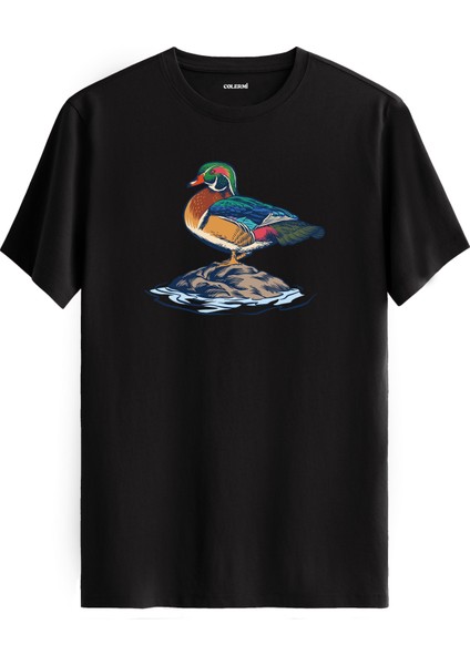 Ördek Tasarım Doğa Temalı %100 Pamuk Premium Kumaş Konforlu Tişört