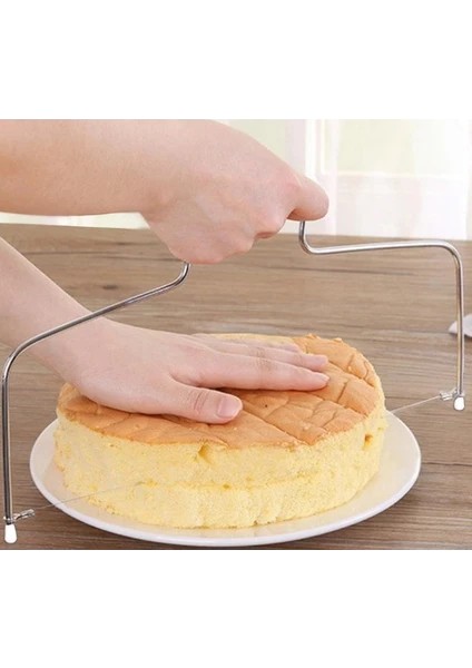 Kare ve Yuvarlak Ayarlanabilir Ayarlı Kek Pasta Kalıbı Kesme Teli Spatula Takımı modelleri