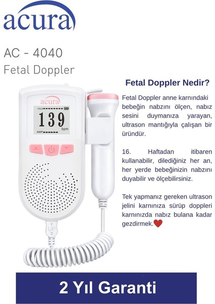 AC-4040 Fetal Doppler Nabız Duyma Cihazı fiyatları