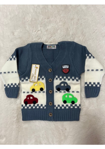 Sarı Yeşil Arabalı Hırka