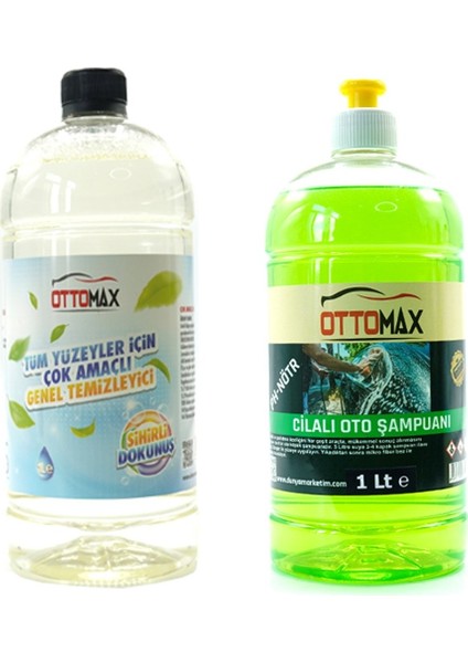 Ottomax Premium 5 Parça Araç Içi Torpido Jant Lastik Tampon Şampuan Çok Amaçlı Temizlik Seti modelleri