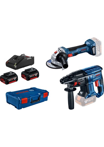 GBH 180-LI + GWS 180-LI Akülü Kırıcı Delici ve Avuç Taşlama