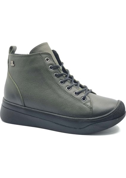 Pomelo Hakiki Deri Kaymaz Taban Ortopedik Kadın Bot modelleri