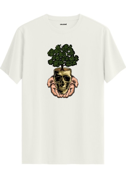 Kurukafa Ağaç Baskılı Sokak Stili Günlük Rahat Tarz %100 Pamuk Tişört