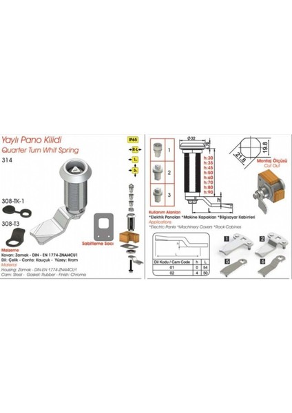 Yaylı Pano Kilidi 80 Mm 314 80 fırsatları