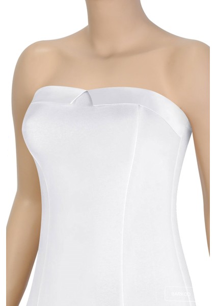 Kadın Atlet Saten Detaylı Straplez (%96 Pamuk - %4 Elastan)