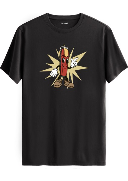 Berberlere Özel Retro Saç Tıraş Makinesi Karakter %100 Pamuk Premium Kumaş Tişört