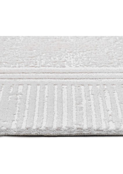 Abort Gri Çerçeveli Etnik Modern Desenli Akrilik Hav Vermeyen Leke Tutmayan Kolay Temizlenen Yumuşak Makine Salon Yolluk Mutfak Halı modelleri