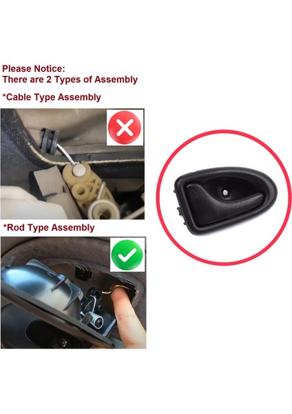 Renault Clio 2 Scenic Megane 1 Trafic Master 2 Logan 1 Movano A Için Sol Kapı Kolu Kancalı Tip modelleri