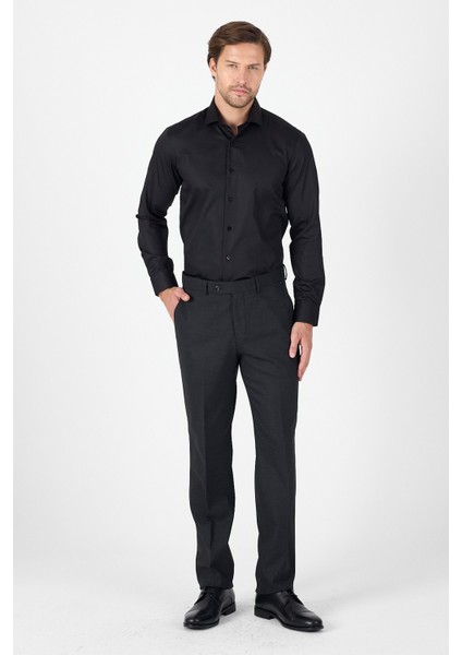 Antrasit Yan Cep Açık Paça Düz Comfort Fit Esnek Pantolon 1003250914 fiyatları