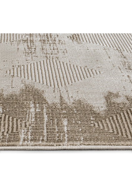 Antonia Modern Bej Mikrofiber Dikdörtgen Modern Desenli Akrilik Hav Vermeyen Leke Tutmayan Kolay Temizlenen Yumuşak Makine Salon Yolluk Mutfak Halı indirimleri