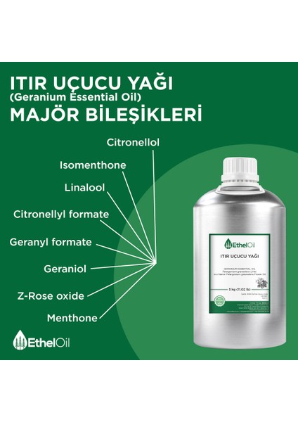 Itır Uçucu Yağı 5 kg Geranium Oil Pelargonium graveolens L'Her. fırsatları