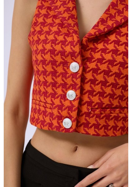 Kazayağı Crop Yelek fiyatları