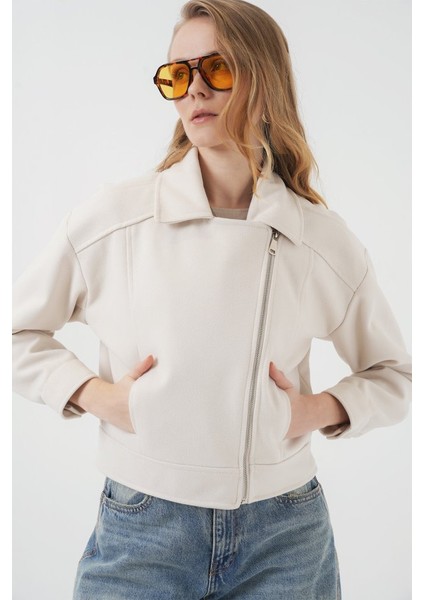 0717 Kısa Kaşe Ceket - Ekru modelleri