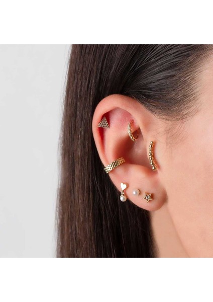 Alttan Toplu Tektaş Helix Piercing