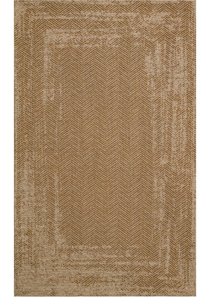 Frohnleiten Kahverengi Geometrik Etnik Modern Desenli Akrilik Hav Vermeyen Leke Tutmayan Kolay Temizlenen Yumuşak Makine Salon Yolluk Mutfak Halı