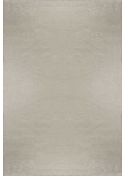 Creed Ekru Düz Etnik Modern Desenli Pamuk Hav Vermeyen Leke Tutmayan Kolay Temizlenen Yumuşak Makine Salon Yolluk Mutfak Halı