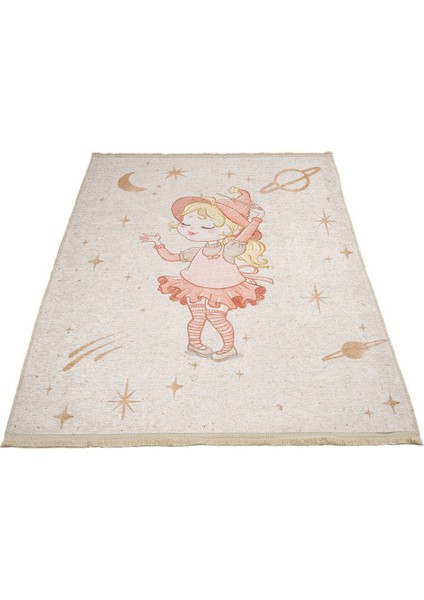 Gouda Çocuk Beyaz Polyester Dikdörtgen Modern Desenli Pamuk Makinada Yıkanabilir Hav Toz Vermez Leke Tutmayan Kaymaz Taban Dijital Makine Baskı Salon Yolluk Mutfak Halı fiyatları