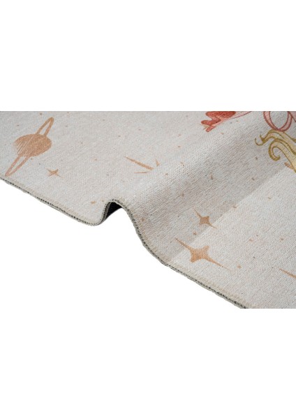 Gouda Çocuk Beyaz Polyester Dikdörtgen Modern Desenli Pamuk Makinada Yıkanabilir Hav Toz Vermez Leke Tutmayan Kaymaz Taban Dijital Makine Baskı Salon Yolluk Mutfak Halı fırsatları