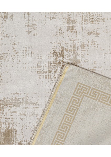 Agnes Water Çerçeveli Bej Akrilik Dikdörtgen Modern Desenli Akrilik Hav Vermeyen Leke Tutmayan Kolay Temizlenen Yumuşak Makine Salon Yolluk Mutfak Halı modelleri