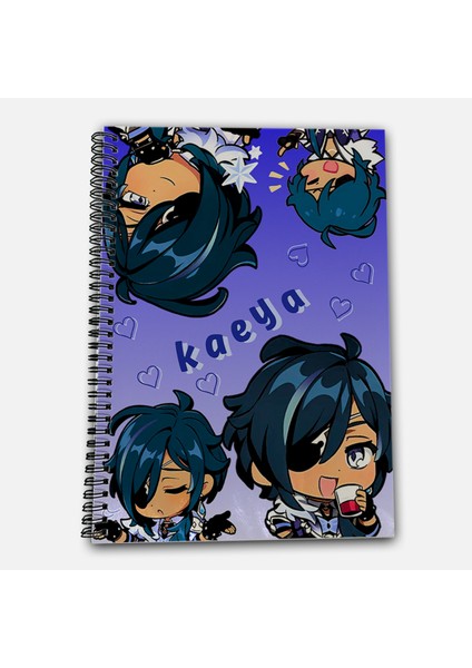 Genshin Impact Kaeya Çizgili A4 Okul Defteri 72 Yaprak fiyatları