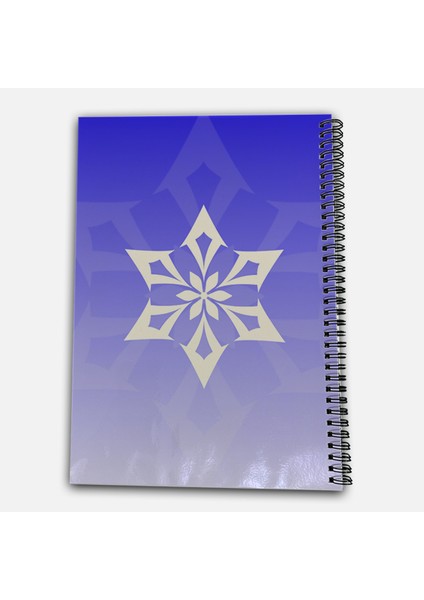 Genshin Impact Kaeya Çizgili A4 Okul Defteri 72 Yaprak modelleri