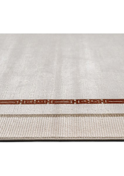 Alwar Çerçeveli Krem Akrilik Dikdörtgen Modern Desenli Akrilik Hav Vermeyen Leke Tutmayan Kolay Temizlenen Yumuşak Makine Salon Yolluk Mutfak Halı fiyatları